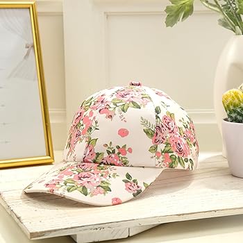Ramede 2 pcs Floral Print Baseball Cap Set Adjustable